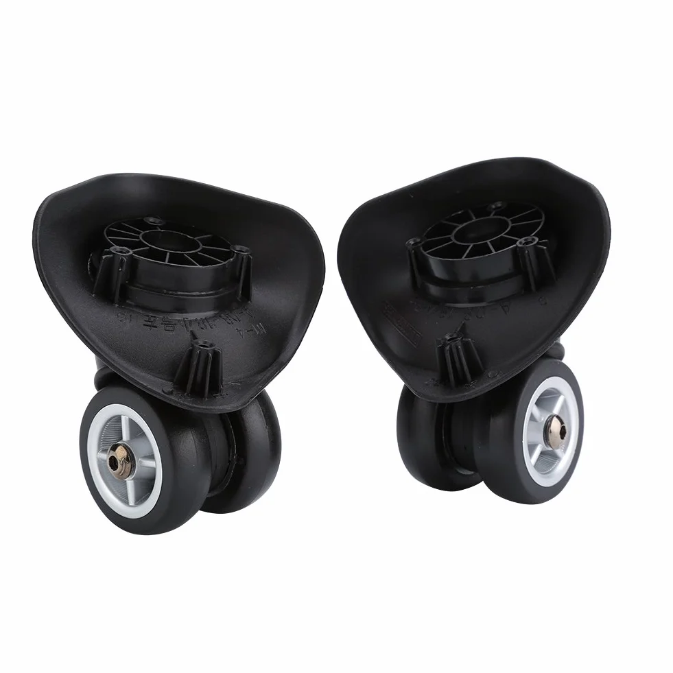 2Pcs Universal Gepäck Koffer Ersatzrollen, Robuster Kofferrollen Ersatzrollen, Koffer Rollen Ersatz aus Hochwertigem Kunststoff mit 360 Grad Drehung Zur Gepäckreparatur