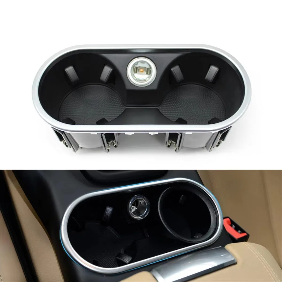 Kompatibel Mit Porsche Für Cayenne 7P5 958 92A 2011–2017. Getränkehalterfach Vorne In Der Mittelkonsole Getränkehalter Auto